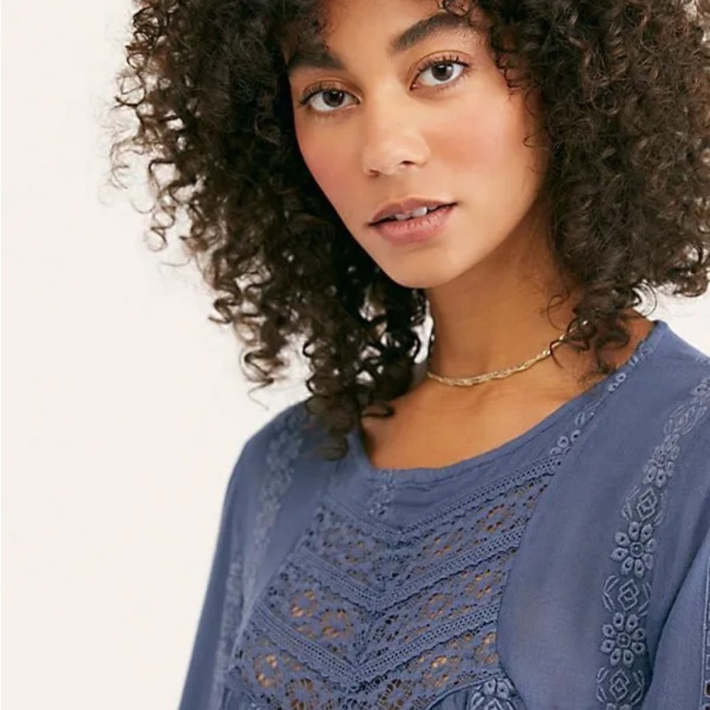 5 for $25. Free People Kiss Kiss embroidered lace tunic dress - Picture 4 of 6